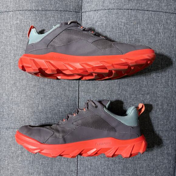 Ecco Show Women US 8-8.5 Gray Orange MX Low GTX Hiking Trail Outdoors Sneaker - Picture 7 of 9